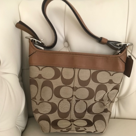Coach Signature Handbag - Picture 1 of 8